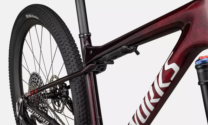 Specialized S-Works Epic Full Suspension Mountain Bike 2025 in World Cup Red/Silver Granite/White Silver-4